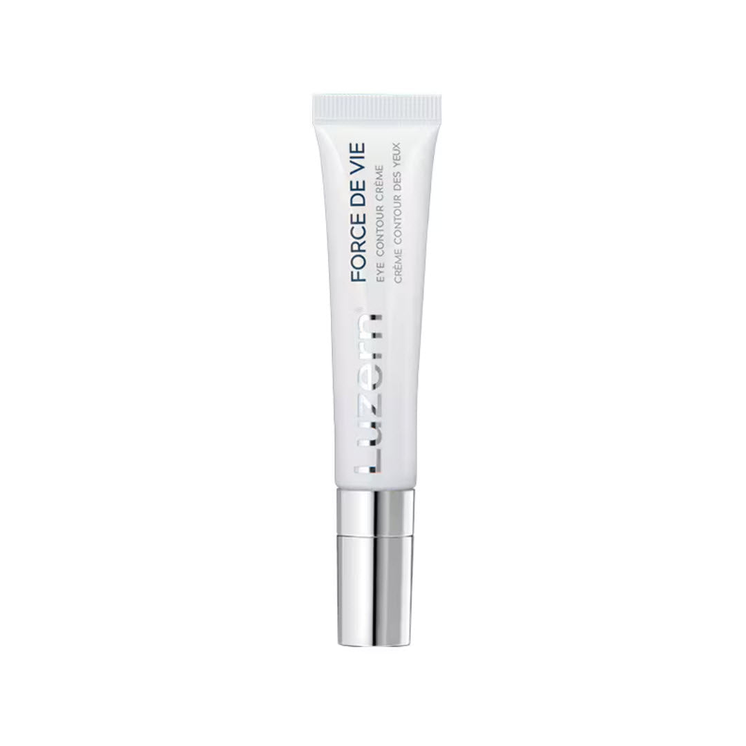 Luzern Force De Vie Eye Contour Creme tube with metal rollerball applicator, 0.51 fl oz