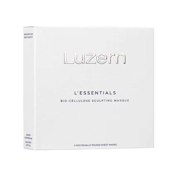 Luzern L'Essentials Bio-Cellulose Sculpting Masque box, 5 individually packed sheet masks