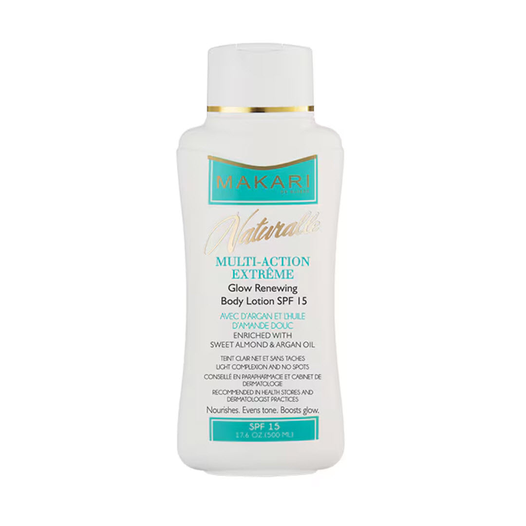 MAKARI Naturalle Multi-Action Extreme Glow Renewing Body Lotion SPF 15 17.6 oz bottle