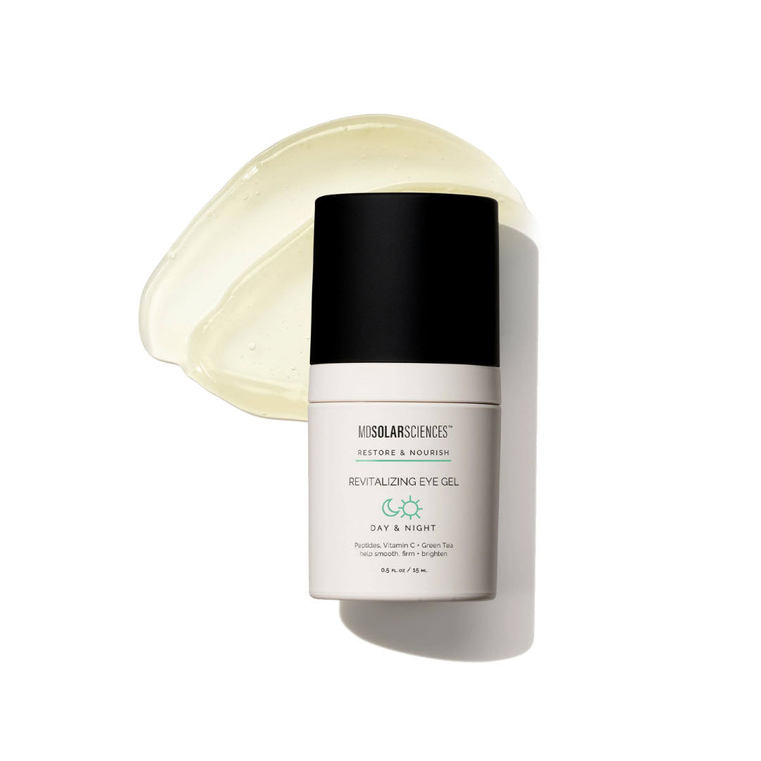 MDSolarSciences Revitalizing Eye Gel bottle with texture swatch