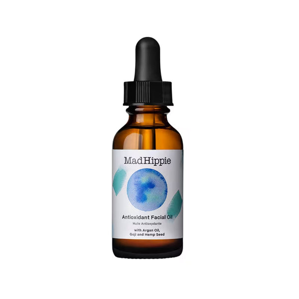 Mad Hippie Antioxidant Facial Oil 1.02 fl oz dropper bottle with Argan Oil, Goji, and Hemp Seed
