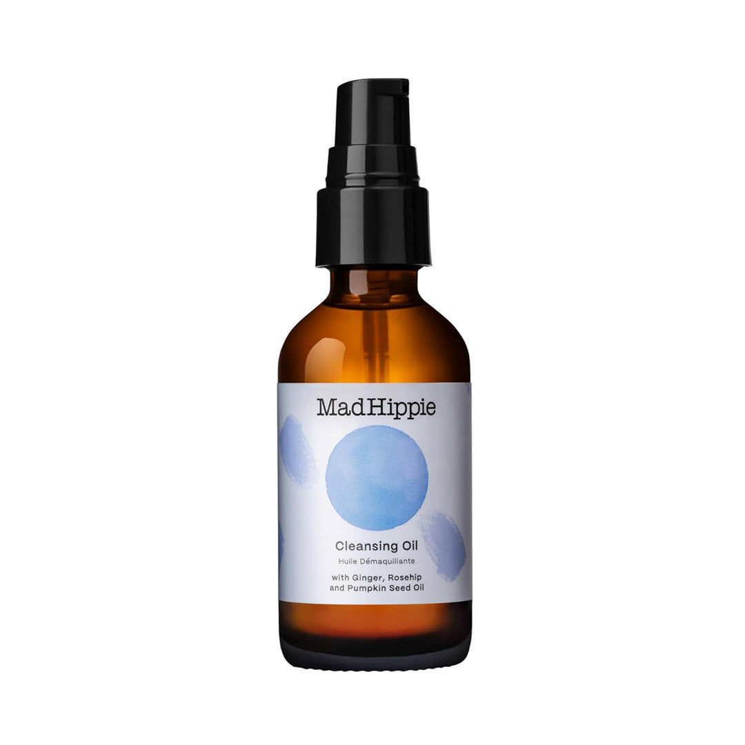 Mad Hippie Cleansing Oil 2 fl oz pump bottle with Ginger, Rosehip, and Pumpkin Seed Oil