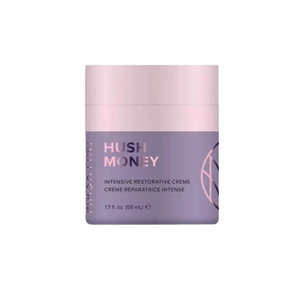 Masktini Hush Money Intensive Restorative Crème jar, 1.7 fl oz / 50 mL, with bakuchiol, vitamin C, and hyaluronic acid