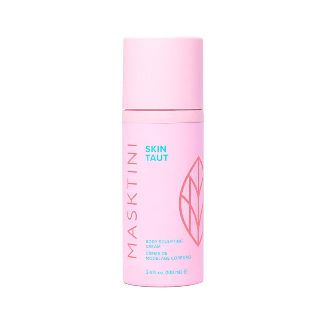 Masktini Skin Taut Body Sculpting Cream bottle, 3.4 fl oz / 100 mL, with glycolic acid and Iso-Slim complex