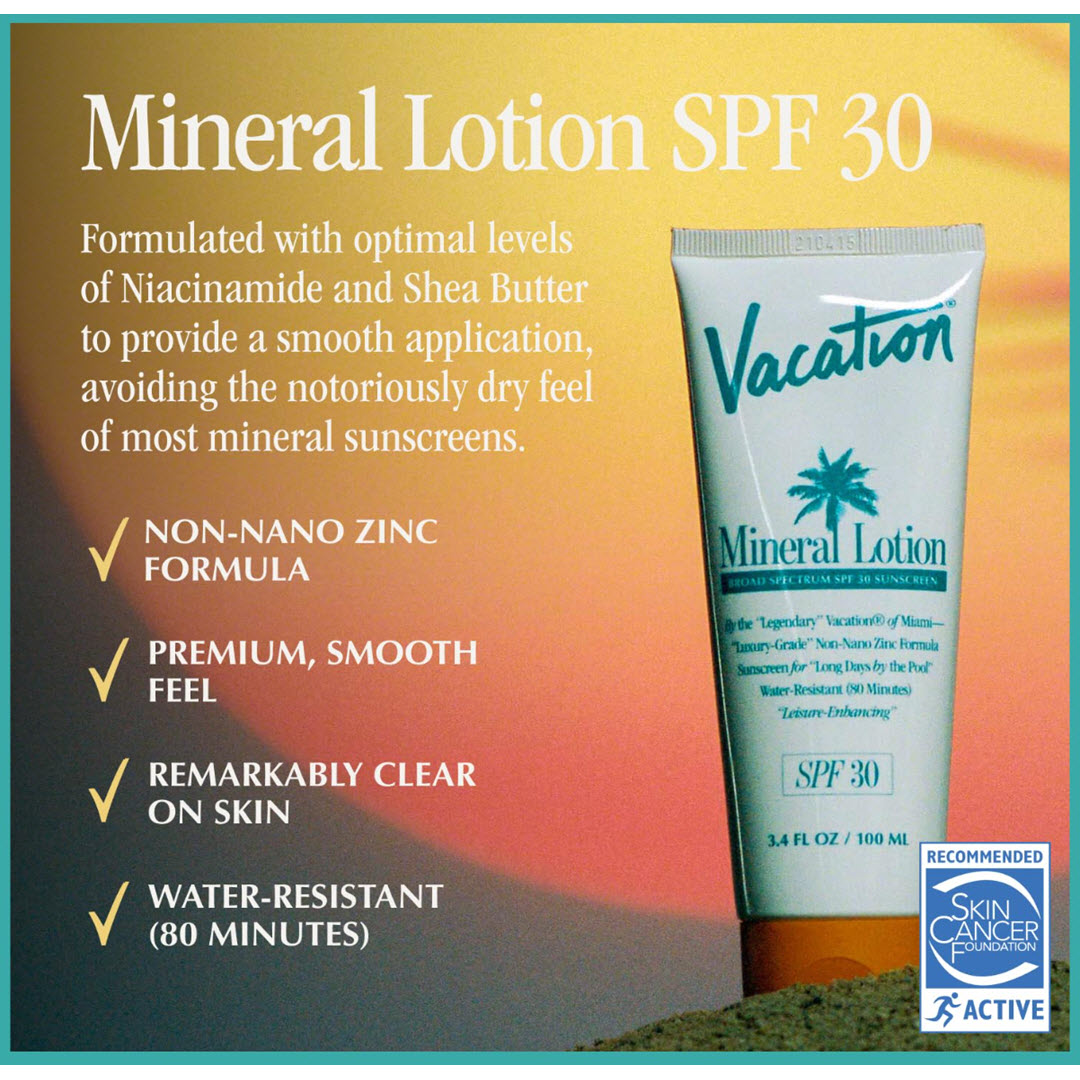 Vacation® Mineral Lotion SPF 30 Sunscreen 3.4 fl oz