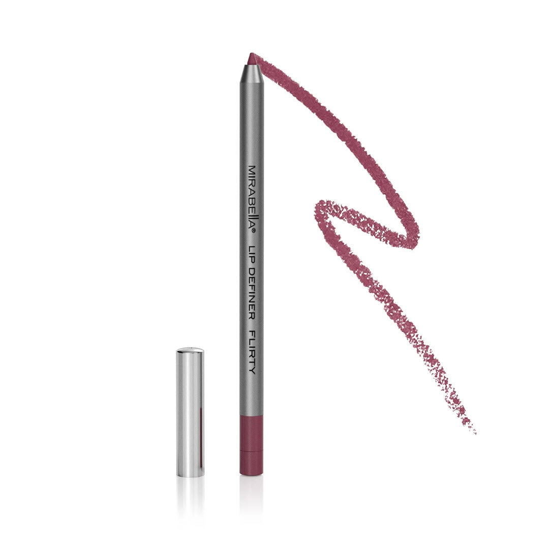 Mirabella Line and Define Retractable Lip Definer Pencil in shade Flirty with color swatch swipe
