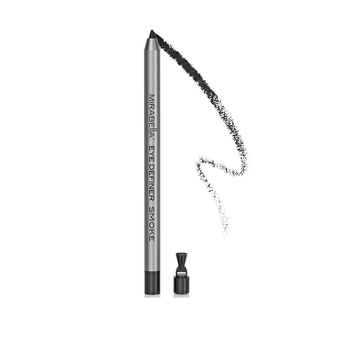 Mirabella Retractable Eye Definer Liner Pencil in shade Smoke with color swatch swipe