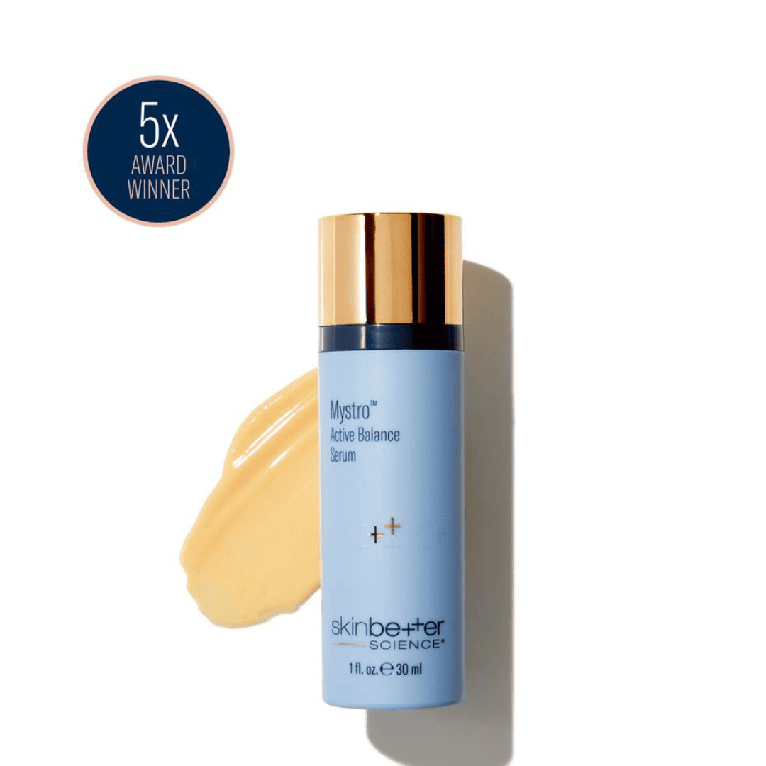 skinbetter science Mystro Active Balance Serum 1 fl oz 30ml 5x award-winning skin-balancing serum with texture swatch