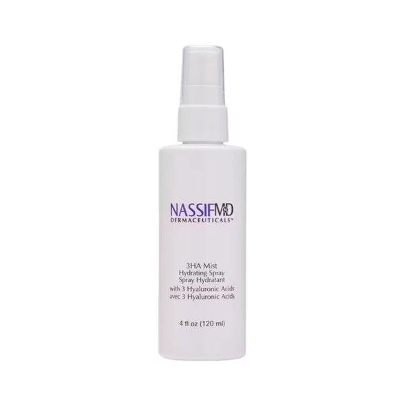 NassifMD 3HA Mist Hydrating Spray bottle with 3 hyaluronic acids, 4 fl oz