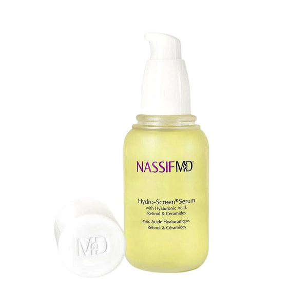 NassifMD Hydro-Screen Serum 4 fl oz pump bottle with hyaluronic acid, retinol and ceramides