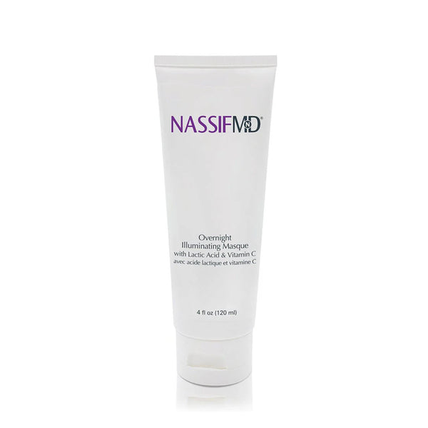 NassifMD Overnight Illuminating Masque tube with lactic acid and vitamin C, 4 fl oz