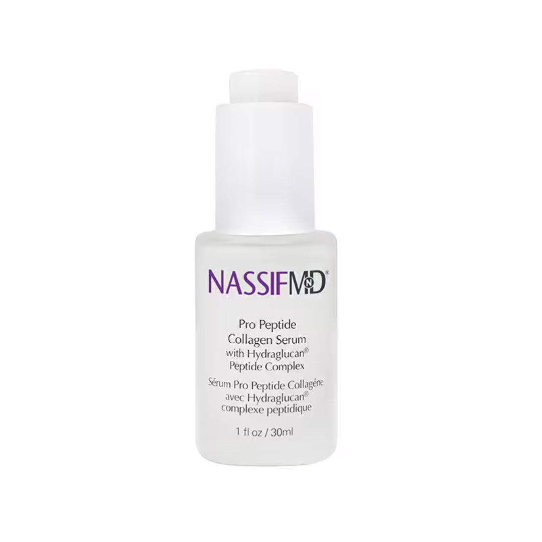 NassifMD Pro Peptide Collagen Serum bottle with Hydraglucan Peptide Complex, 1 fl oz