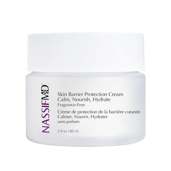 NassifMD Skin Barrier Protection Cream jar, fragrance-free, calms, nourishes and hydrates, 2 fl oz