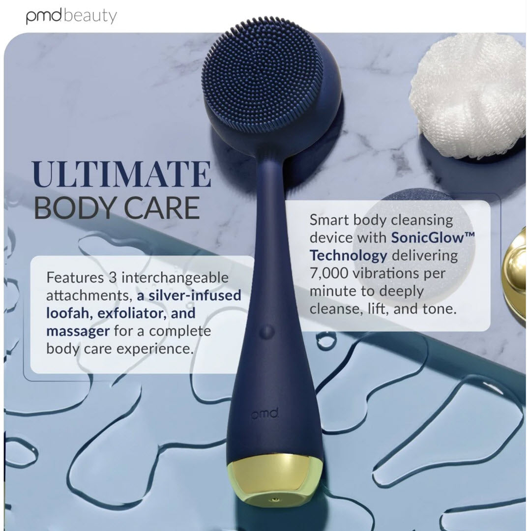 PMD Beauty® Clean Body Smart Body Cleansing Device - Navy