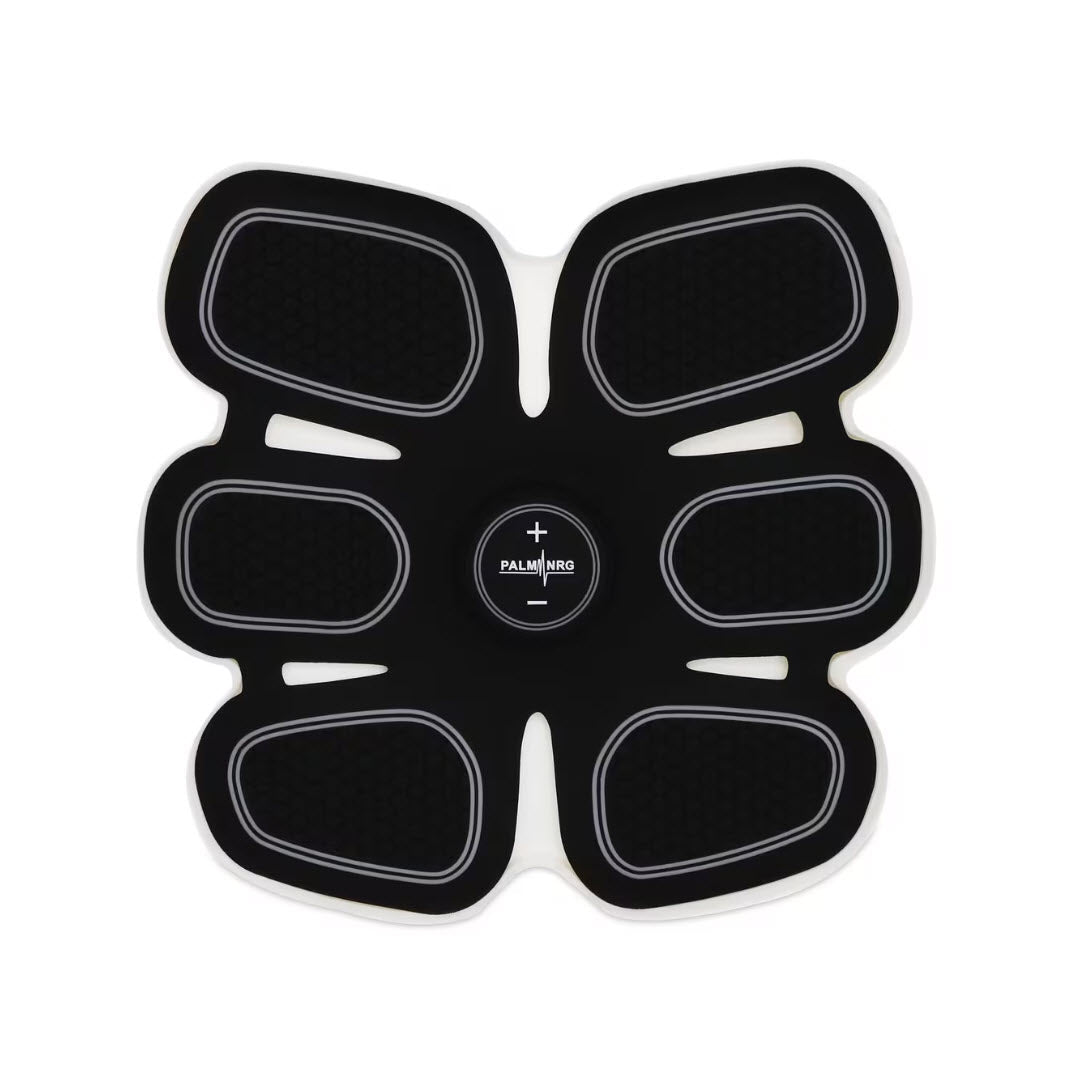 Numiere ABS NRG Training Revolution EMS ab belt, black six-pad muscle stimulator device