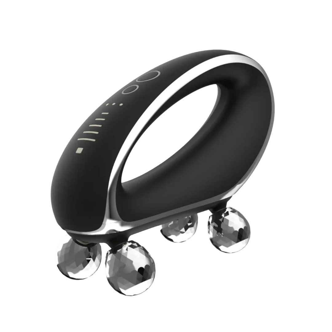 Numiere Fat Iron Pro black handheld device with four diamond-head massage rollers