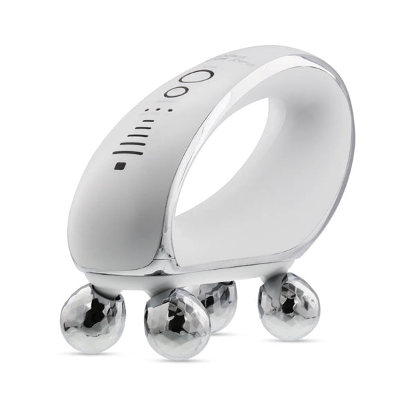 Numiere Fat Iron Pro white handheld device with four diamond-head massage rollers