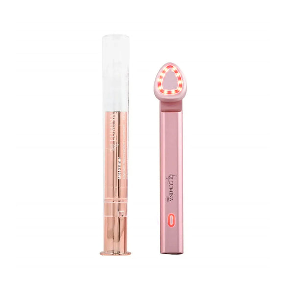 Numiere Mini Glow Pro rose gold LED device with Gel Primer for use with microcurrent treatment