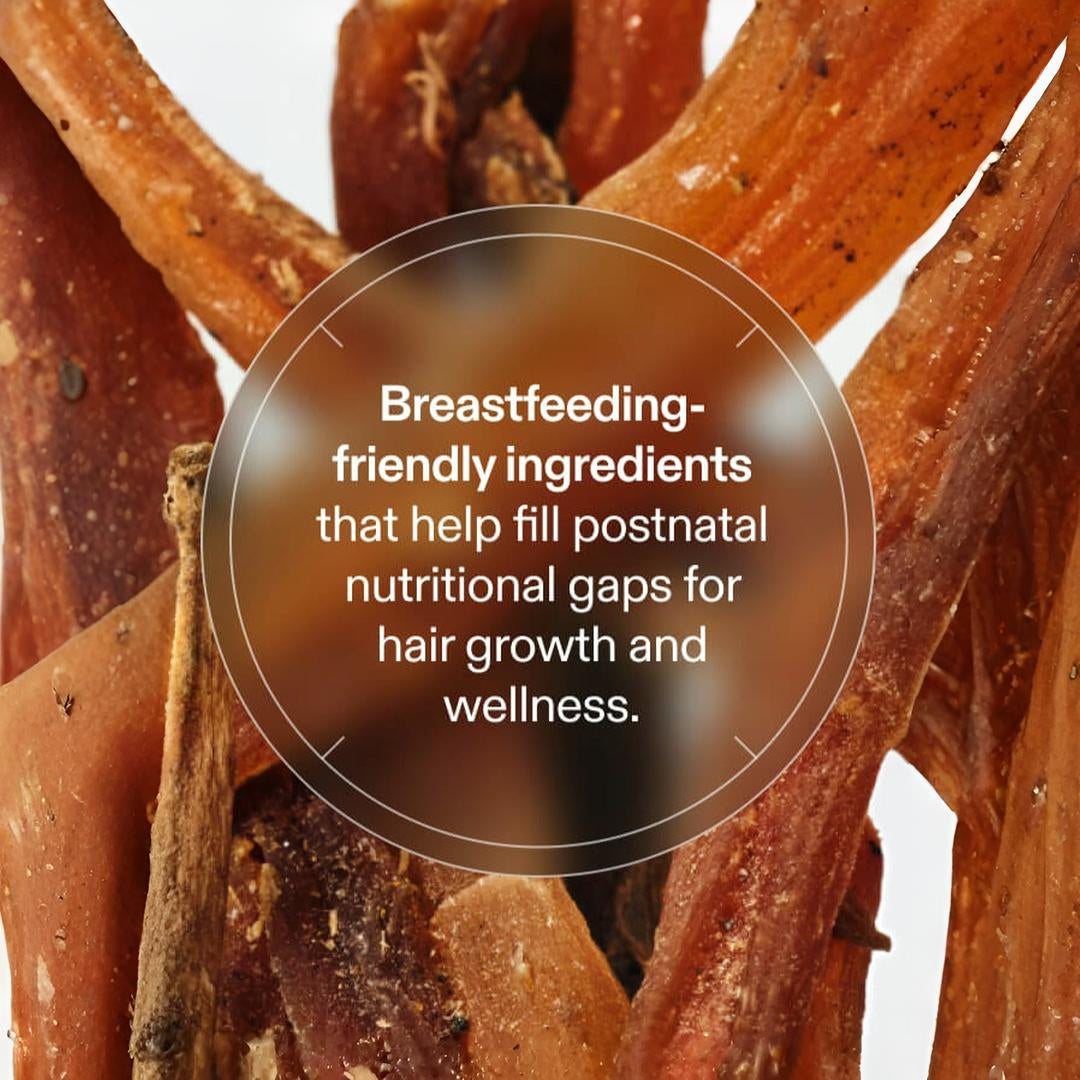 Nutrafol Postpartum Hair Growth Nutraceutical breastfeeding-friendly botanical ingredients that fill postnatal nutritional gaps for hair growth and wellness