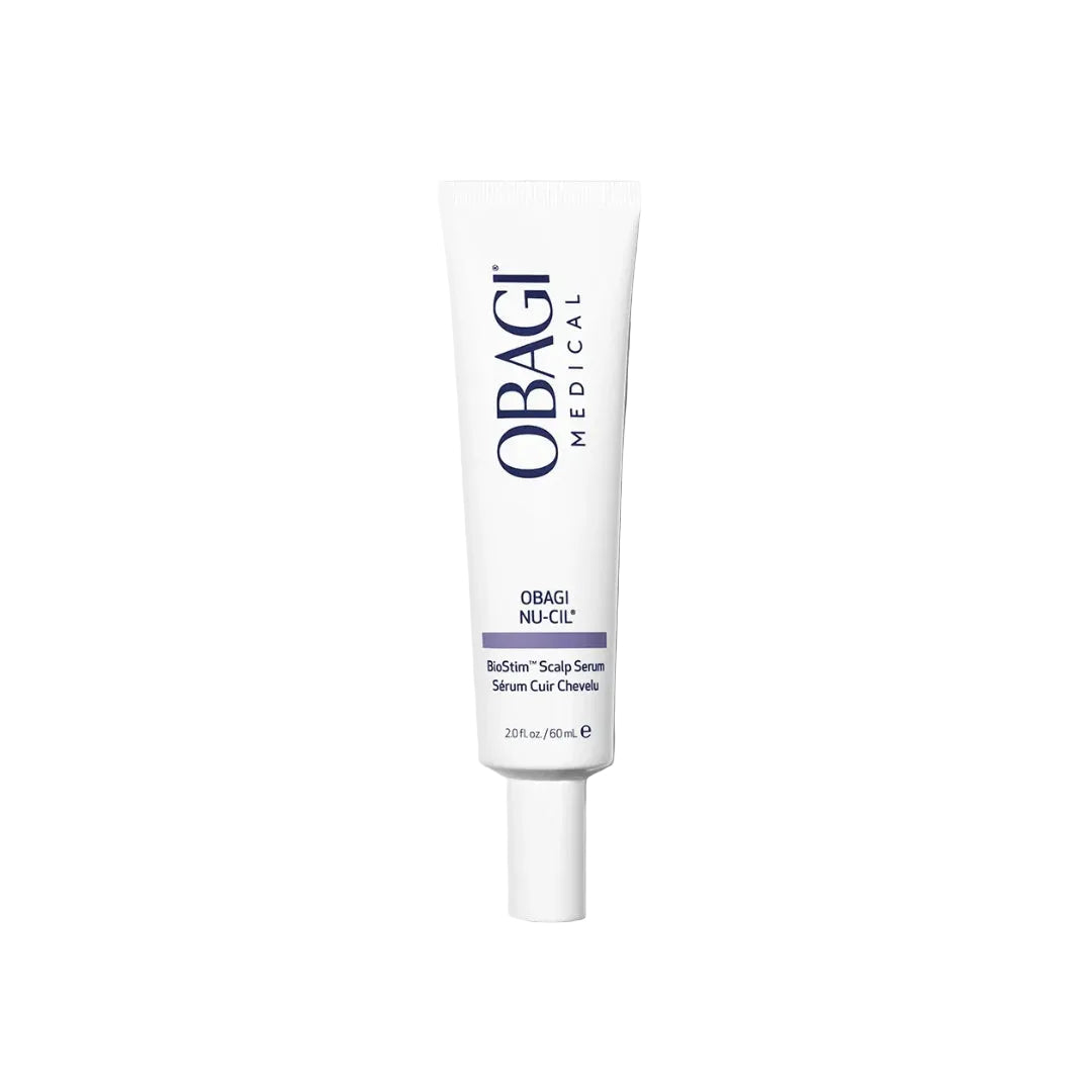 Obagi Medical NU-CIL BioStim Scalp Serum tube 2.0 fl oz on white background
