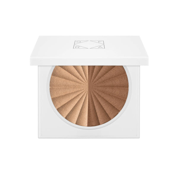 OFRA Cosmetics Bronzer in South Beach, a warm bronze-tan pressed powder compact