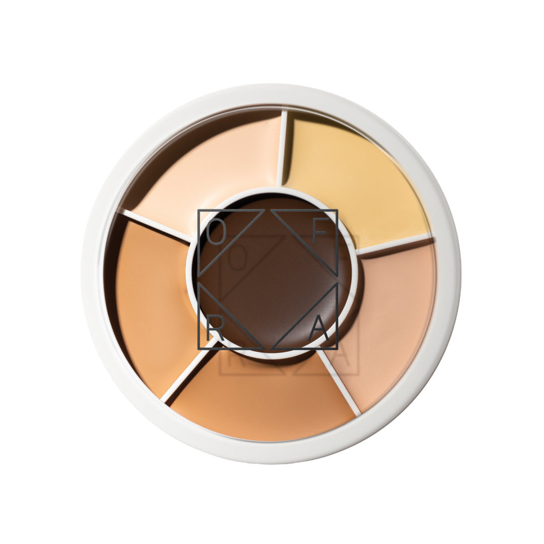 OFRA Cosmetics Deep Corrector Wheel with six brightening and contouring cream shades for deeper skin tones