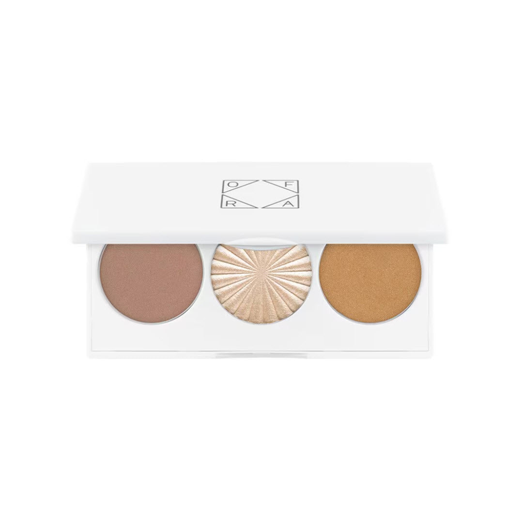 OFRA Cosmetics Face It Midi Palette in Light with Key West contour, Star Island highlighter, and Islamorada bronzer