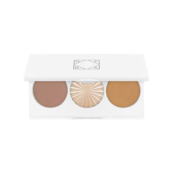 OFRA Cosmetics Face It Midi Palette in Light with Key West contour, Star Island highlighter, and Islamorada bronzer