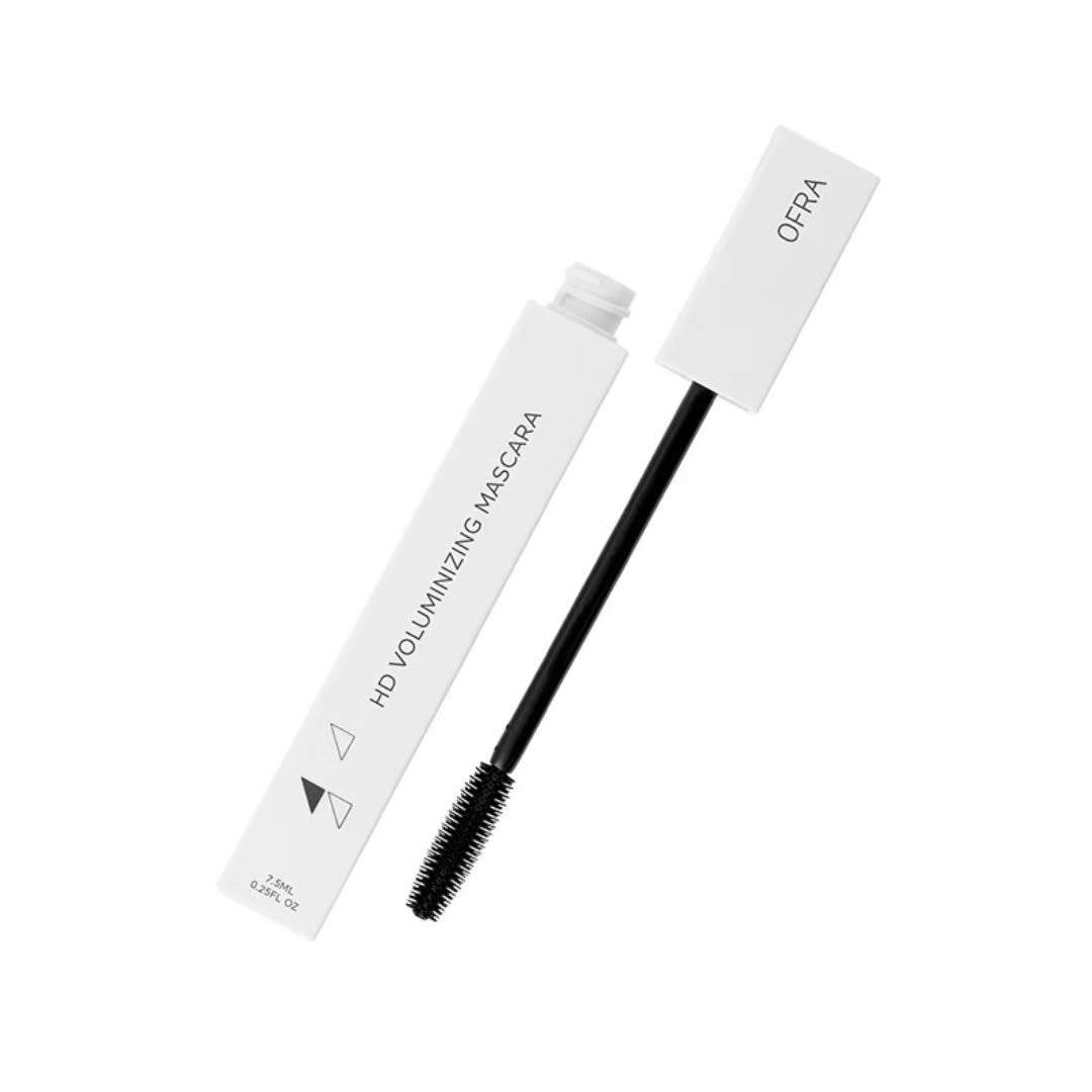 OFRA Cosmetics HD Volumizing Mascara in Black tube with brush and cap laid open