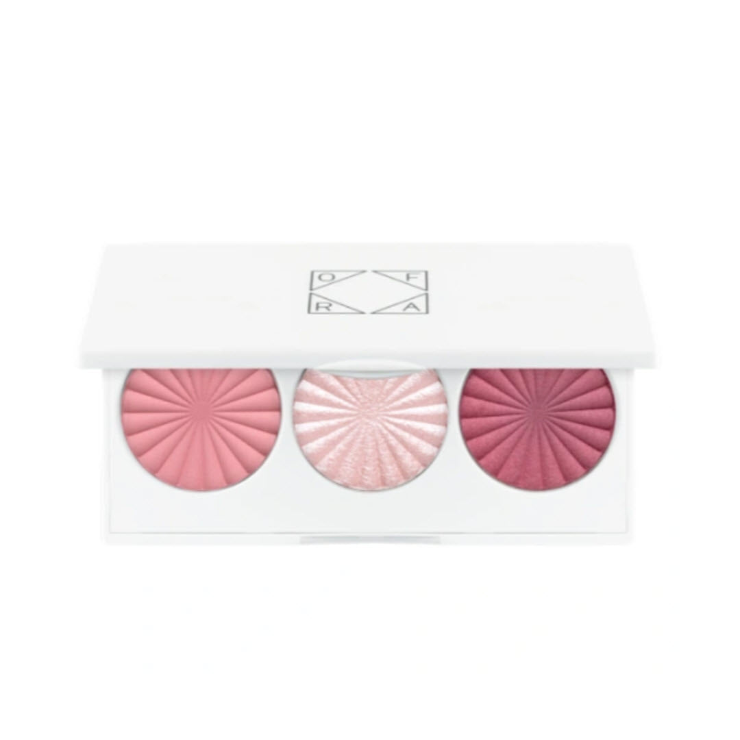 OFRA Cosmetics Midi Palette Blossom Blush closed white compact with Ofra logo