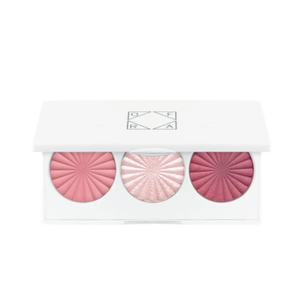 OFRA Cosmetics Midi Palette Blossom Blush closed white compact with Ofra logo