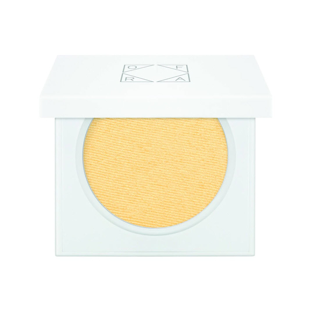 OFRA Cosmetics Pressed Banana Powder compact, a yellow-toned brightening setting powder