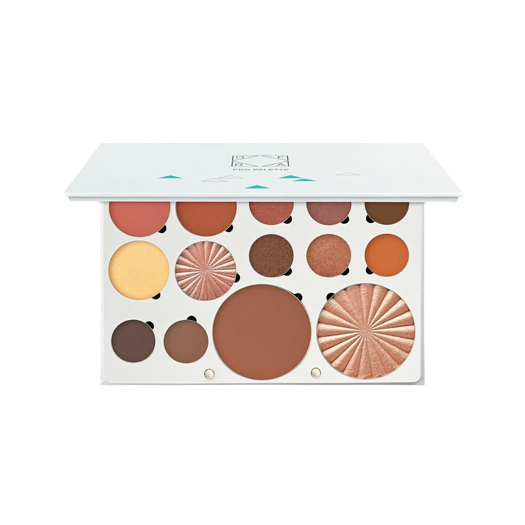 OFRA Cosmetics Pro Palette Boho 16-pan compact with Charm, Raisin, Essential, Sublime, Brown, Banana Powder, Blissful, Bohemian, Divine, and Country Road eyeshadows plus Bark, French Mocha, Versatile Matte Bronzer, and Rodeo Drive highlighter