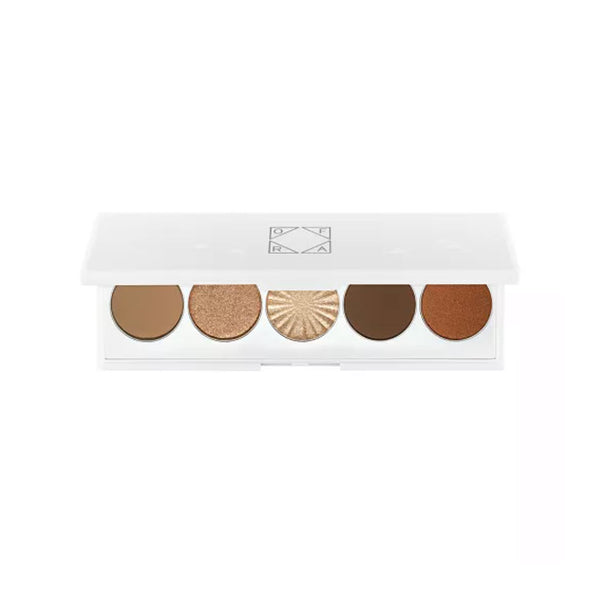 OFRA Cosmetics Signature Palette Luxe open compact with five warm brown, bronze, and champagne eyeshadow and highlighter shades