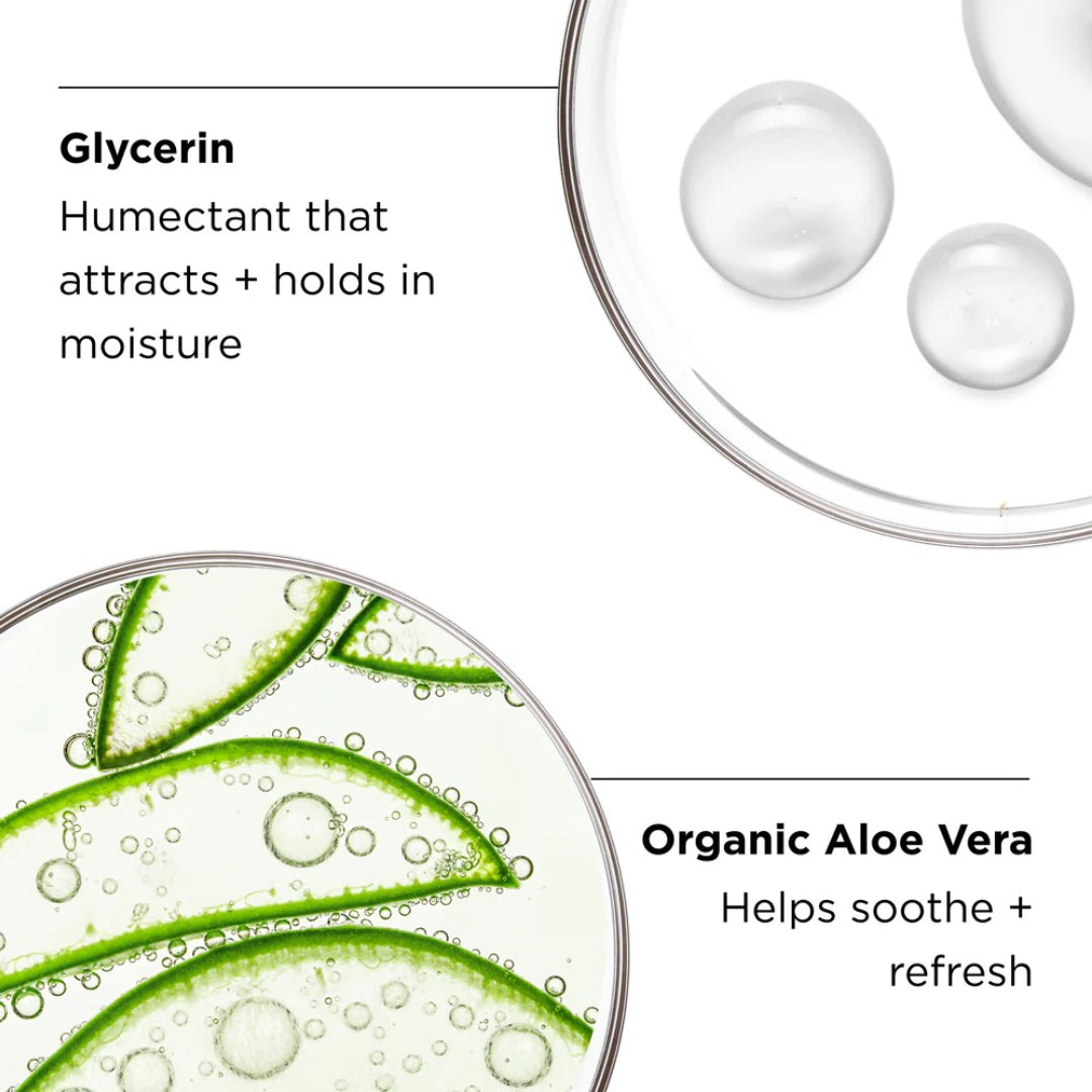 Image Skincare ORMEDIC Balancing Facial Cleanser key ingredients glycerin humectant attracts and holds in moisture and organic aloe vera helps soothe and refresh the skin