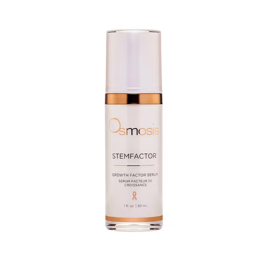 Osmosis StemFactor Growth Factor Serum bottle with rose gold pump, 1 fl oz