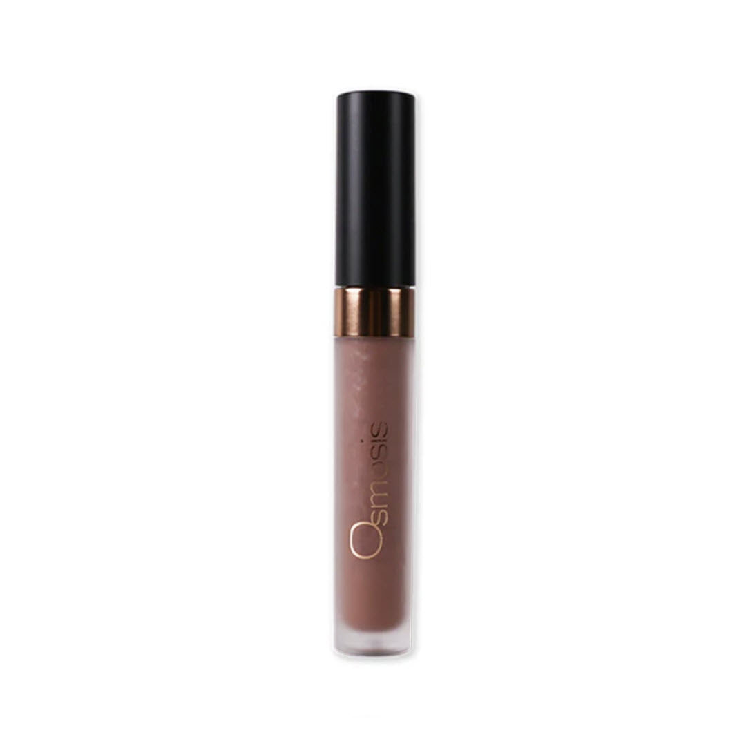 Osmosis Superfood Lip Oil in Toffee, a warm nude brown tinted lip gloss