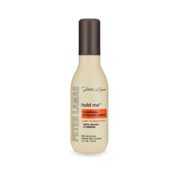 Peter Lamas Hold Me Thermal Styling Spray bottle, light to medium hold that sets, shapes, and finishes, with all-in-one vitamin hair complex, 4 fl oz