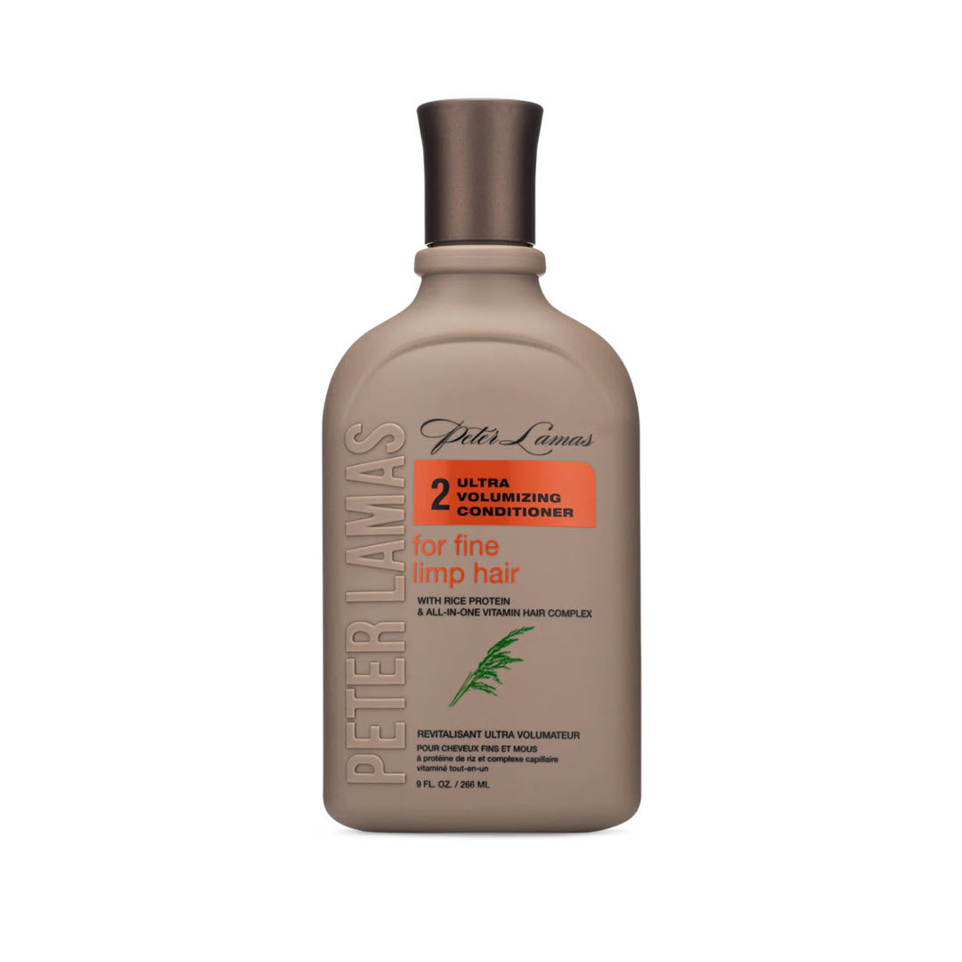 Peter Lamas Rice Volumizing Conditioner for fine, limp hair with rice protein and all-in-one vitamin hair complex, 9 fl oz