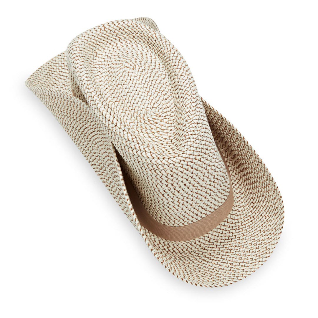 Wallaroo Hat Company® Charlie Fedora Sun Hat - Ivory/Taupe M (58cm)
