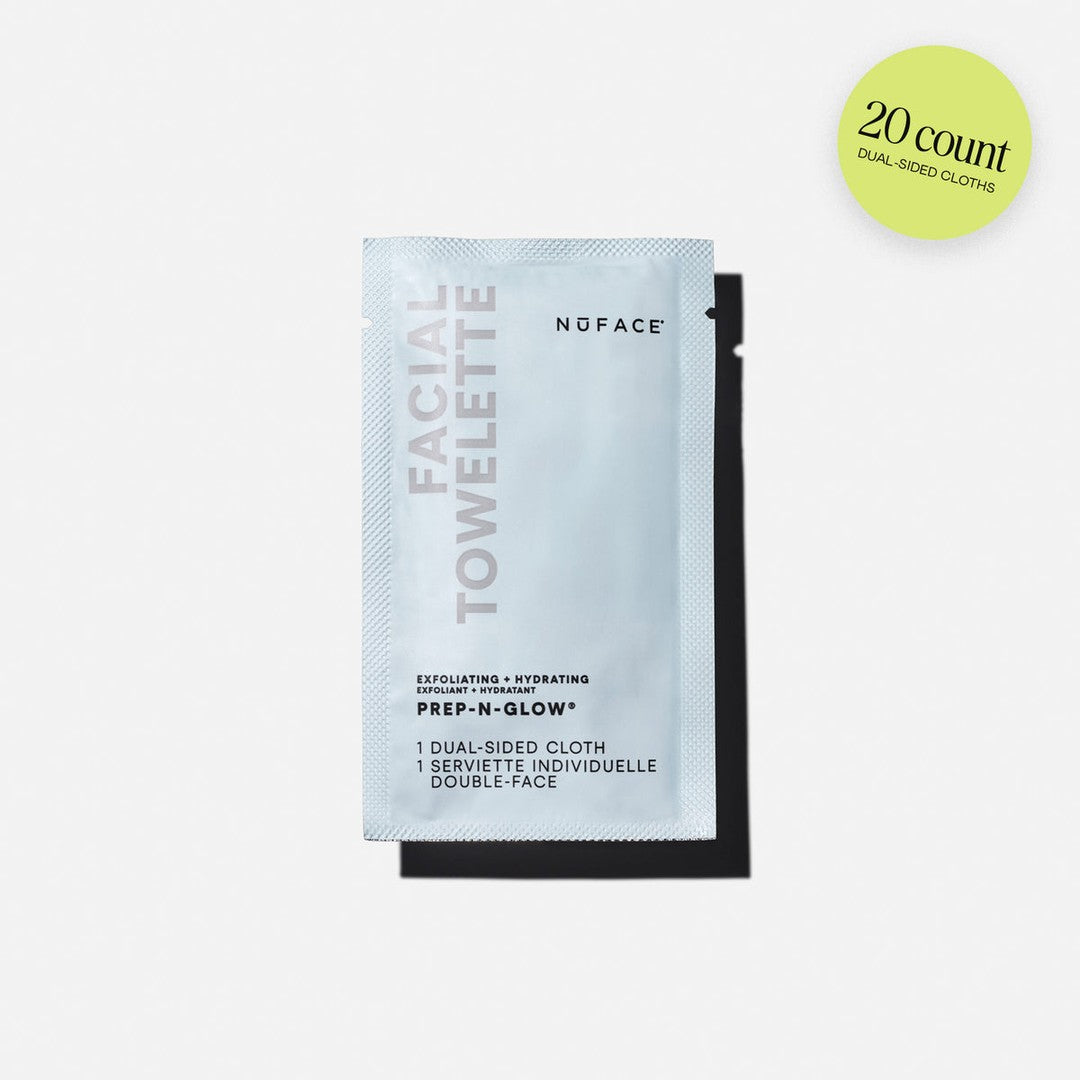 NuFace® Prep-N-Glow® Exfoliating & Hydrating Facial Wipes 20-Pack