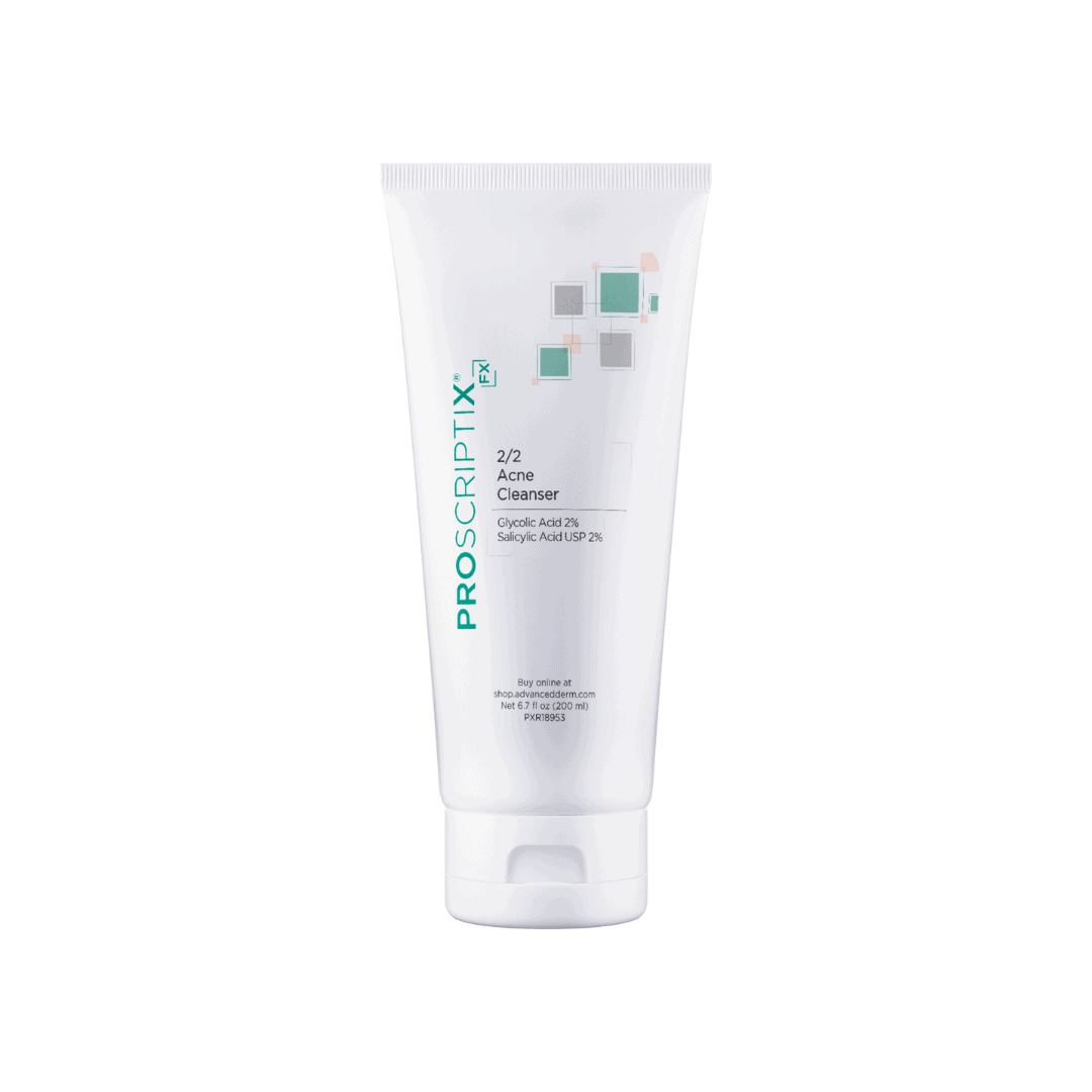 Proscriptix FX 2/2 Acne Cleanser with glycolic acid 2% and salicylic acid 2% acne face wash 6.7 fl oz white squeeze tube