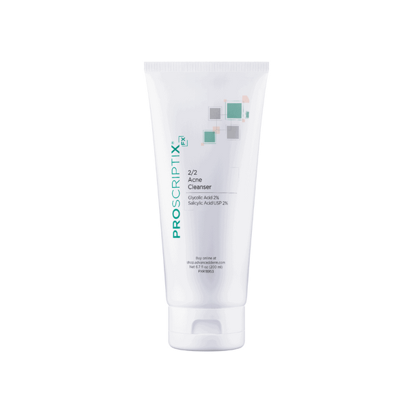 Proscriptix FX 2/2 Acne Cleanser with glycolic acid 2% and salicylic acid 2% acne face wash 6.7 fl oz white squeeze tube