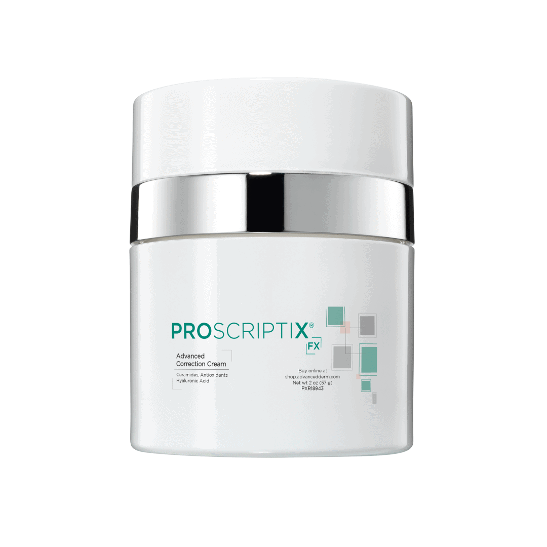 Proscriptix FX Advanced Correction Cream with ceramides antioxidants and hyaluronic acid anti-aging face cream 2 oz white airless jar silver band