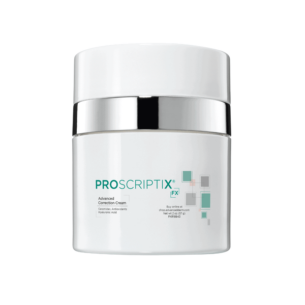 Proscriptix FX Advanced Correction Cream with ceramides antioxidants and hyaluronic acid anti-aging face cream 2 oz white airless jar silver band