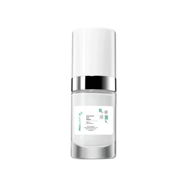 Proscriptix FX Advanced Eye Repair with retinol and niacinamide anti-aging eye cream 0.5 fl oz white airless pump bottle silver accents