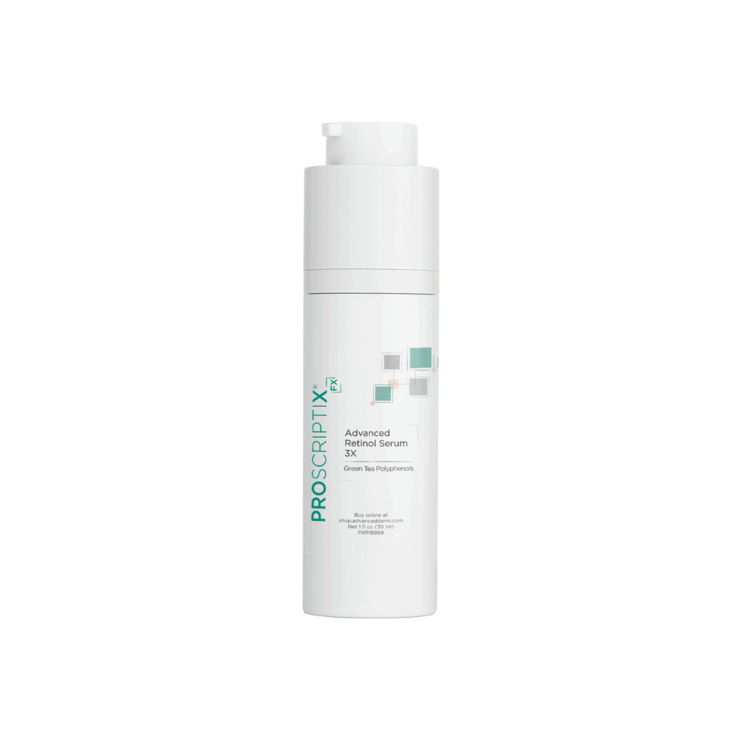 Proscriptix FX Advanced Retinol Serum 3x with green tea polyphenols anti-aging retinol face serum 1 fl oz white airless pump bottle