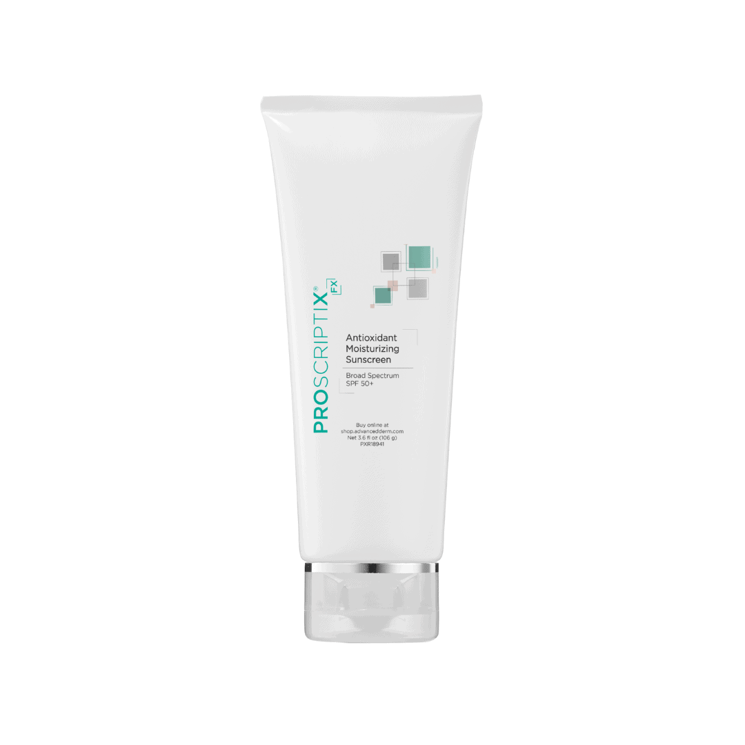 Proscriptix FX Antioxidant Moisturizing Sunscreen Broad Spectrum SPF 50 Plus in a 3.6 fl oz tube for daily sun protection and antioxidant skin hydration