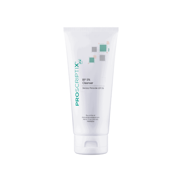 Proscriptix FX BP 5% Cleanser with Benzoyl Peroxide USP 5%, 6.7 fl oz tube for gentle acne-fighting facial cleansing