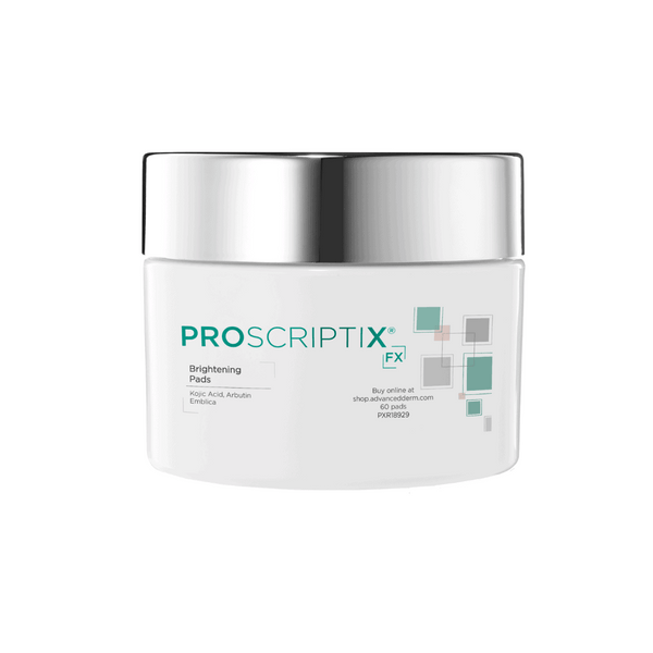Proscriptix FX Brightening Pads with Kojic Acid, Arbutin and Emblica, 60 pads in a jar for skin brightening and even tone